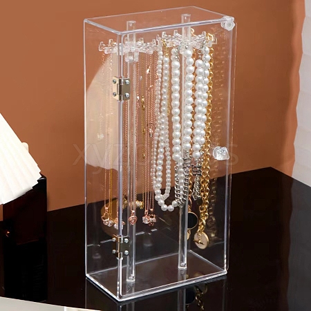 Acrylic Jewerly Hanging Necklaces Organizer Storage Boxes PW-WG53E9D-05-1