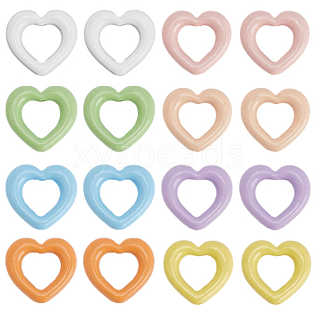 32Pcs 8 Colors Baking Paint Alloy Bead Frame FIND-SP0004-50A-1