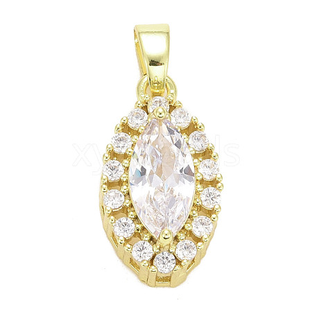 Brass Micro Pave Cubic Zirconia Pendants KK-E277-07G-02-1