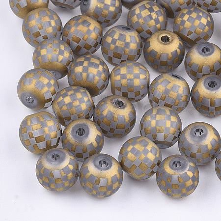 Electroplate Glass Beads EGLA-S178-04F-1