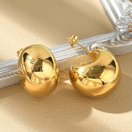304 Stainless Steel Stud Earrings for Women EJEW-U051-01G-1