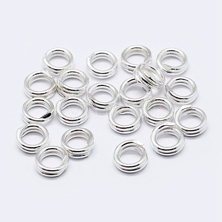 925 Sterling Silver Split Jump Rings STER-F036-01S-0.6x7m-1