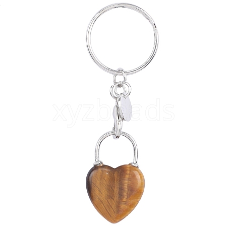 Natural Tiger Eye Keychain PW-WGCB953-04-1