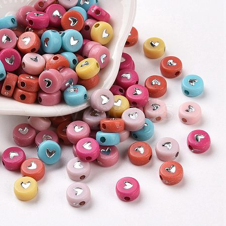 Opaque Acrylic Beads PACR-N006-50-B02-1