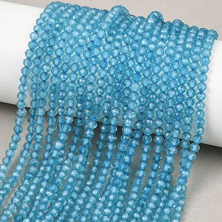Natural Blue Topaz Beads Strands G-B175-D21-3mm-1