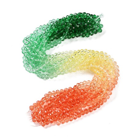 Transparent Painted Glass Beads Strands DGLA-A034-T8mm-A04-1