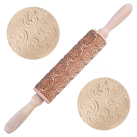 Wooden Rolling Pin AJEW-WH0609-909C-1