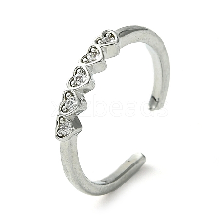 Bass Micro Pave Cubic Zirconia Ring RJEW-Z033-15B-1