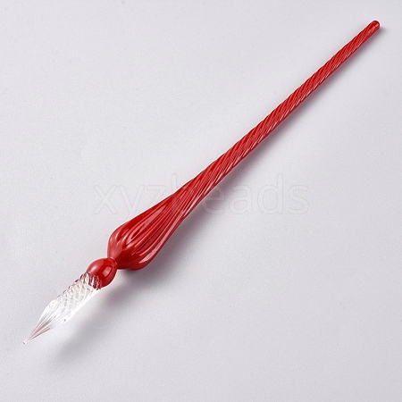 Handmade Glass Dip Pen AJEW-WH0121-43B-1