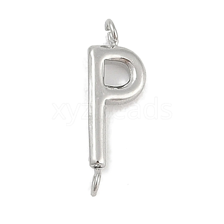 304 Stainless Steel Letter Connector Charms STAS-M108-01P-16-1