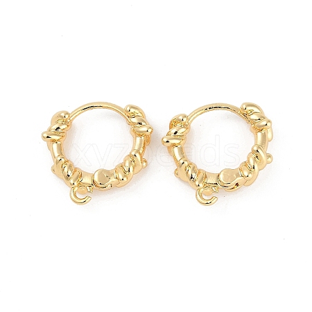 Brass Hoop Earring Findings KK-U043-16G-1