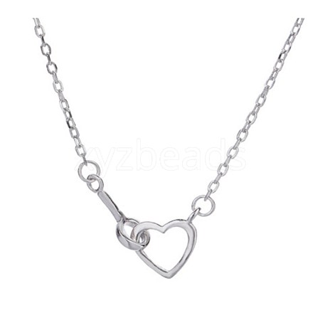 925 Sterling Silver Pendant Necklaces NJEW-BB55898-A-1