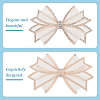 2Pcs Bowknot Polyester Rhinestone Shoe Decorations FIND-GO0002-35-3