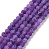 Natural Crackle Agate Beads Strands G-G055-8mm-8-2