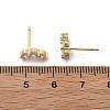 Brass Micro Pave Clear Cubic Zirconia Stud Earrings EJEW-R016-01G-01-5