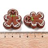 Christmas Gingerbread Man Silicone Beads SIL-U005-01C-3