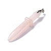 Natural Rose Quartz Big Pendants G-K338-41P-04-2