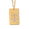 Golden 202 Stainless Steel Constellation Pendants Necklaces NJEW-K380-02G-02-1