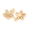 Brass Micro Pave Clear Cubic Zirconia Pendants KK-S389-12G-2