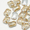 Pointed Back Glass Rhinestone Cabochons RGLA-T079-13x18mm-06-1