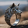 Wolf Zinc Alloy Finger Rings for Men PW-WG8046D-03-3