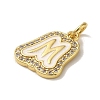 Brass Micro Pave Cubic Zirconia Pendants KK-K354-02G-M-2