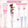 Bowknot Print Transparent PE Cone Flower Sleeves ABAG-FZC0002-001E-3