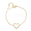 304 Stainless Steel Heart Link Bracelets BJEW-L640-06-2
