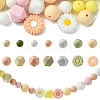 48Pcs 14 Styles Food Grade Eco-Friendly Silicone Focal Beads DIY-YW0008-83C-1