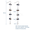 Faceted Rondelle Glass Beads Dangle Earrings EJEW-JE03817-01-2