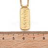 304 Stainless Steel Rectangle Number Pendant Necklaces NJEW-D300-01G-05-5