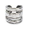 304 Stainless Steel Cuff Rings for Women RJEW-M019-04P-2