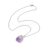 Natural Amethyst Nugget Pendant Necklaces NJEW-JN04322-2