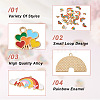 Jewelry 40Pcs 10 Style Zinc Alloy Enamel Pendants ENAM-PJ0001-07-5