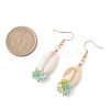 Natural Mixed Cowrie Shell Dangle Earrings EJEW-JE06858-4