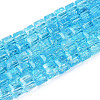 Crackle Transparent Glass Beads Strands GLAA-N062-4mm-04-1