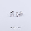 Titanium Steel Micro Pave Clear Cubic Zirconia Cartilage Earrings for Women Men WG126FA-17-1