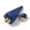 Dyed Natural Lapis Lazuli Faceted Cone Openable Perfume Bottle Big Pendants G-L524-18G-09-3