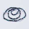 Electroplate Glass Beads Strands EGLA-J145-4mm-FP05-2