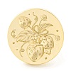 Golden Tone Round Wax Seal Brass Stamp Heads AJEW-Z034-01G-05-2