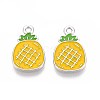 Fruit Alloy Enamel Charms PALLOY-S058-01P-19-2