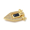 Brass Micro Pave Colorful Cubic Zirconia Pendants KK-U046-04G-01-2