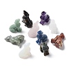 Gemstone Carved Healing Wolf Figurines G-H288-03-1