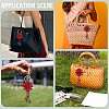 Leather and Alloy Keychain HJEW-WH20022-04B-03-4
