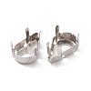 Non-Tarnish Stainless Steel Sew on Prong Settings STAS-L229-08P-3