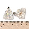 Electroplated Raw Rough Natural Druzy Agate Pendants G-H084-07P-02-3