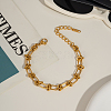 Stainless Steel Knot & Oval Link Chain Bracelets for Unisex LF3884-2-2