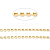 50M Rectangle Brass Rhinestone Claw Setting Chains CHC-C024-01C-G-2