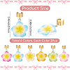 12Pcs 6 Colors Flower Resin Stethoscope Pendant Decorations HJEW-SP0001-55-2