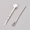 Silver Color Plated Iron Hair Bobby Pin Findings X-PHAR-Q017-S1-2